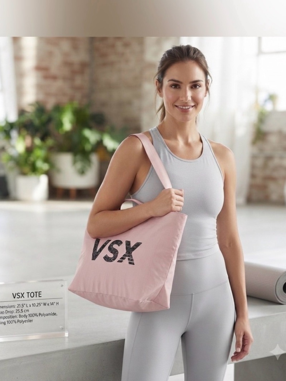 Victoria's Secret Pink Tote with Black VSX Logo